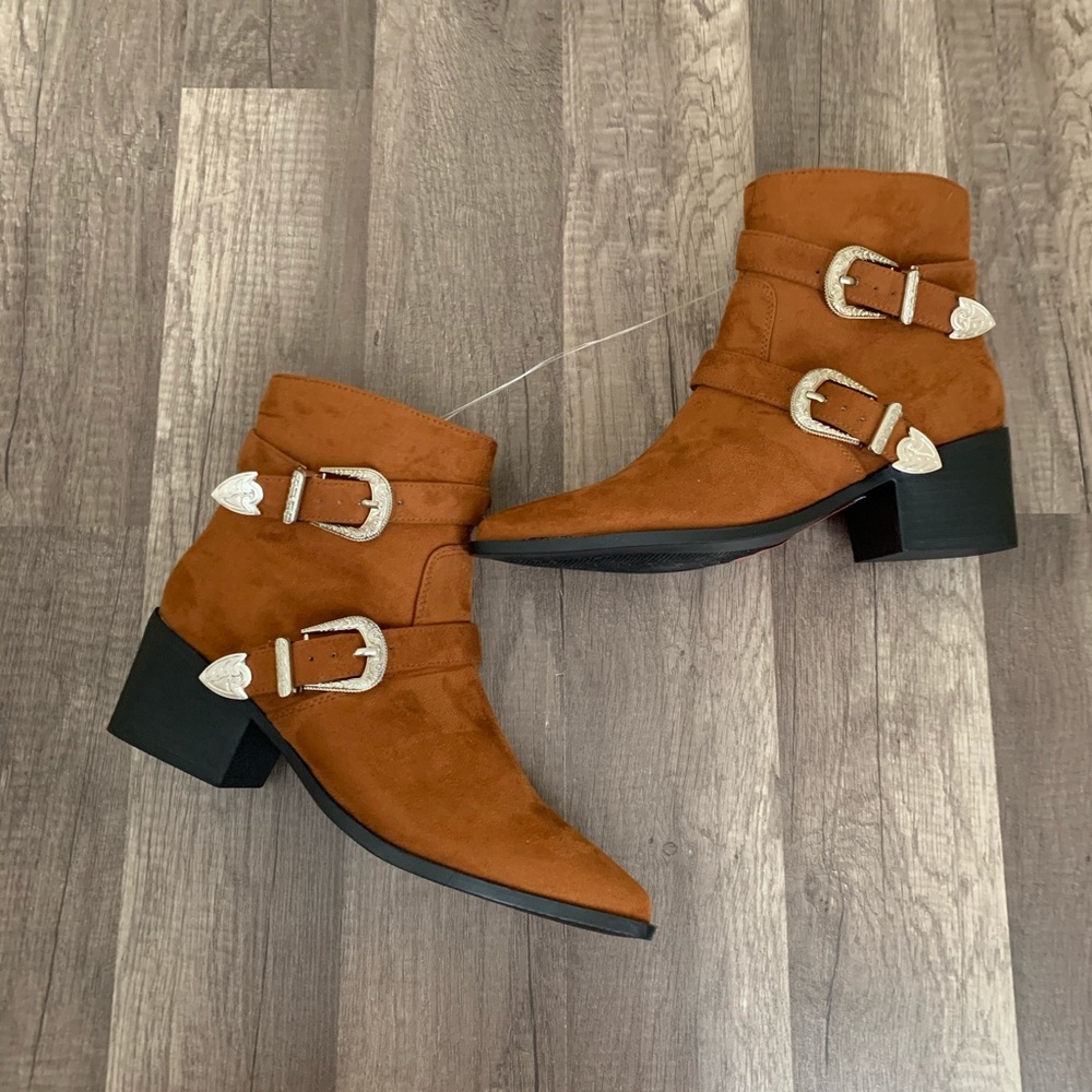 Western buckle booties